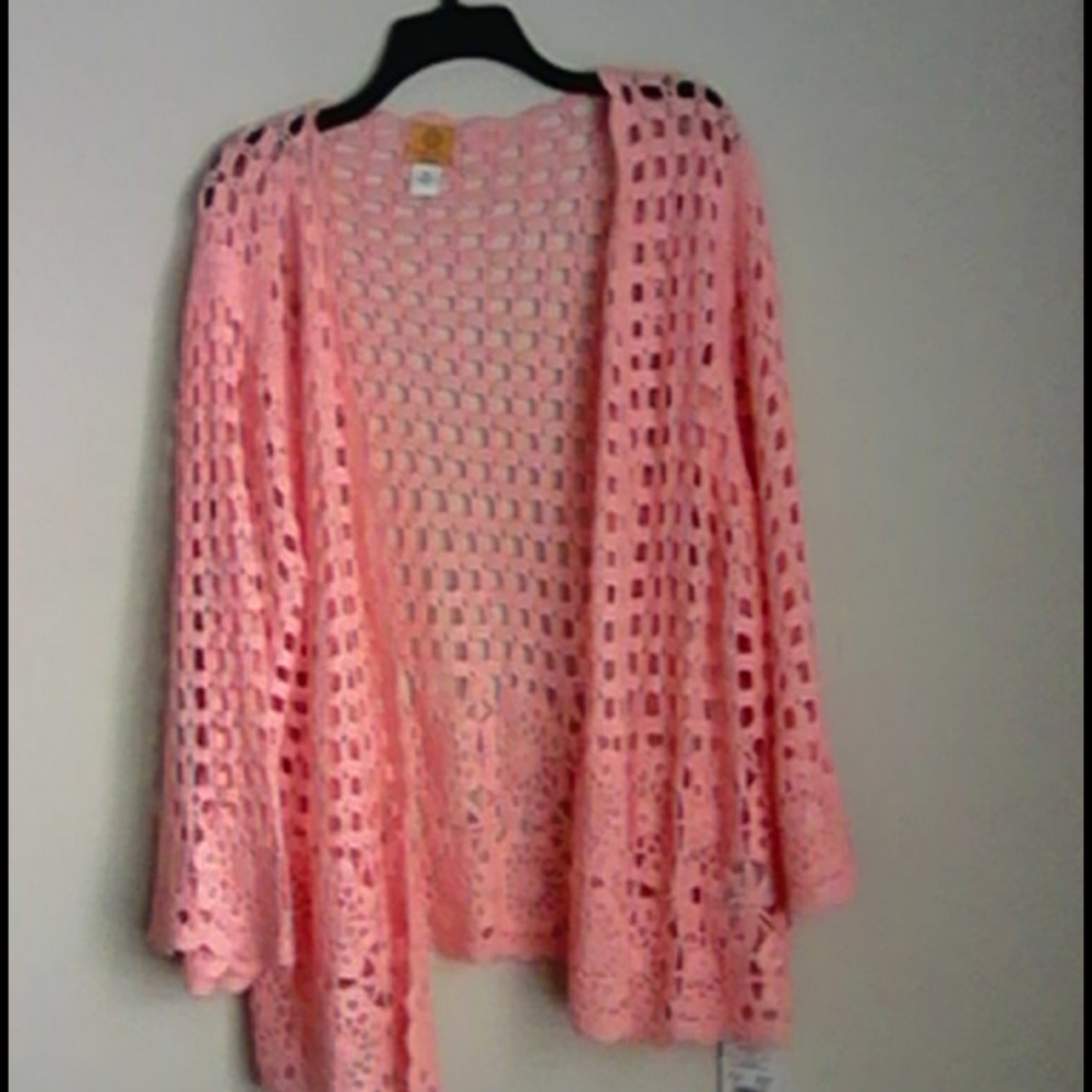 Ruby Red Woman Cardigan. Made with 100% Acrylic.